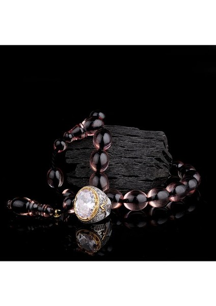 925 Ayar Gümüş Erkek Yüzük Akik Taşlı & Doğal Akik Taşlı Tesbih