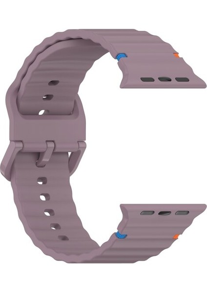 Apple Watch 10/11 42mm-38/40/41mm Kordon Dekoratif Örgü Çizgili Spor Silikon Kayış 2/3/4/5/6/se/7/8/9 modelleri