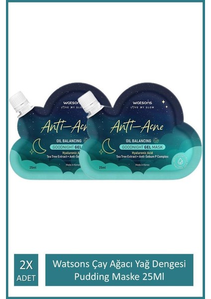 Çay Ağacı Yağ Dengesi Pudding Maske 25 ml x 2