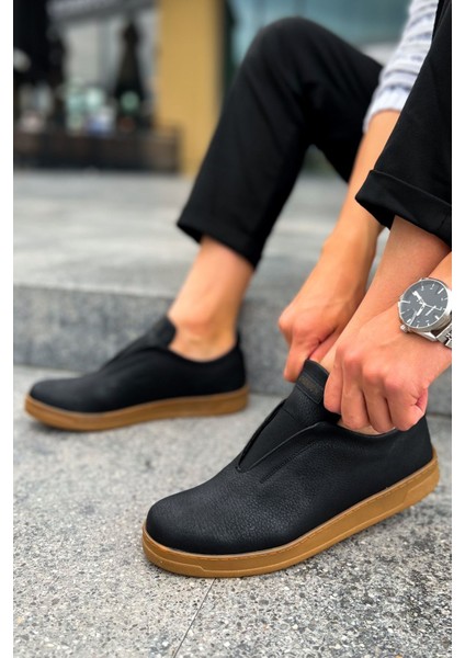 J195 Rigidus Ortopedik Taban Günlük Cilt Erkek Sneaker Spor Ayakkabı Ctt Siyah fırsatları