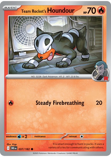 Team Rocket's Houndour #37 Pokemon Destined Rivals