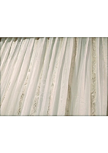 Keten Tül Perde-1/2 Pile (Seyrek Pile)-En: 300 cm