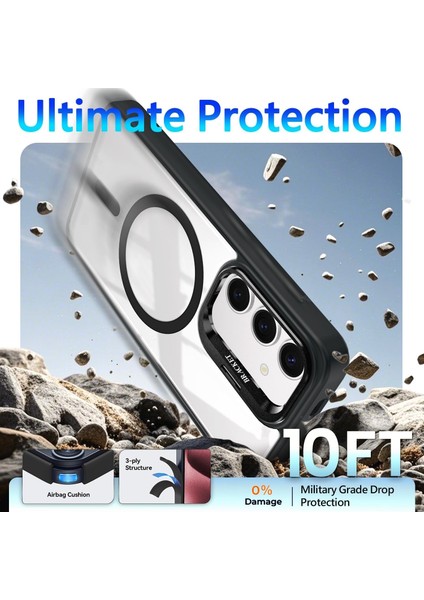 Samsung Galaxy S24 Fe Kılıf Standlı Mika Magsafe Hassas Butonlu Metal Tuşlu + Kamera Lens Camı Hediyeli Set indirimleri