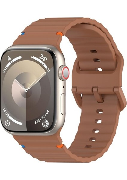 Apple Watch 44/45/46/49mm Kordon Dekoratif Örgü Çizgili Spor Silikon Kayış 2/3/4/5/6/se/7/8/9/10/11/ultra fiyatları