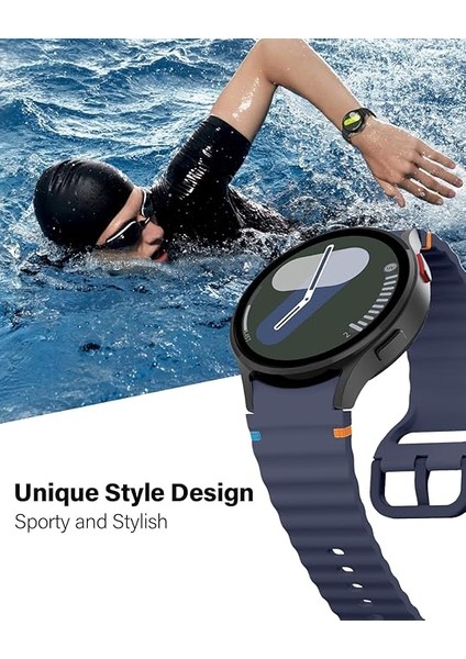 Apple Watch 10 Serisi 42MM - 38/40/41MM Kordon Dekoratif Örgü Çizgili Spor Silikon Kayış indirimleri