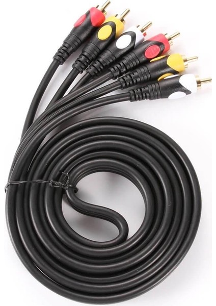 5 Metre - 3rca Erkek 3 Rca Erkek Kompozit Ses Video Av Kablosu - Özel Bakır Seri modelleri