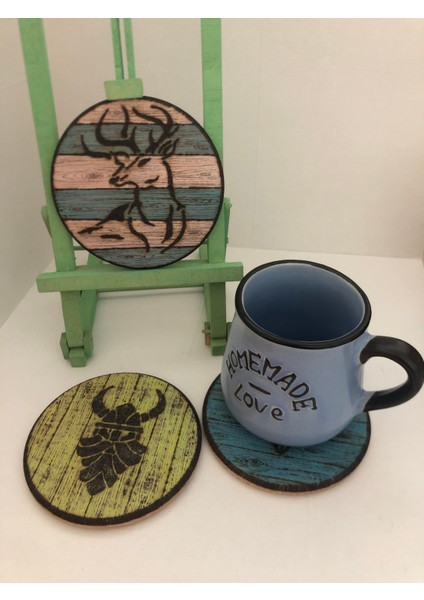 El Yakması Ahşap Bardak Altlığı modelleri