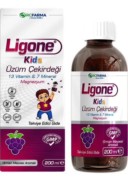 Ligone Kids Üzüm Çekirdeği Şurup 200 ml