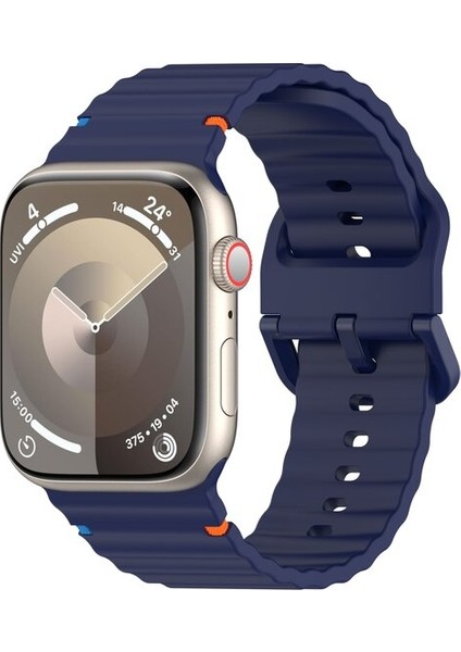 Apple Watch 44/45/46/49mm Kordon Dekoratif Örgü Çizgili Spor Silikon Kayış 2/3/4/5/6/se/7/8/9/10/11/ultra fiyatları