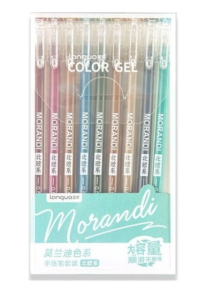 Keluofu 9 Adet Jel Kalem Seti Çok Renkli Jel Mürekkep Kalemleri Retro Işaretleyici (Yurt Dışından)