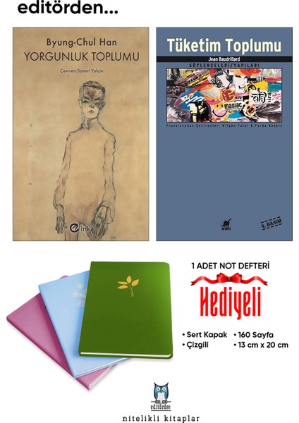 Yorgunluk Toplumu - Tüketim Toplumu/jean Baudrillard - Not Defteri Hediyeli