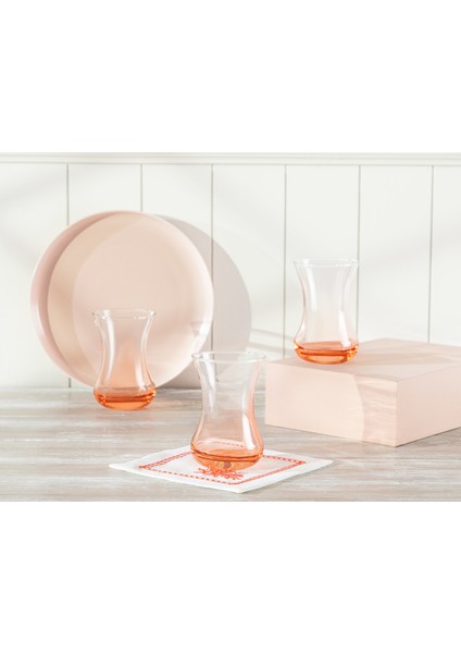 Lavem-Orange World 6'lı Çay Bardağı Seti