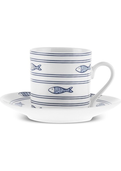 Mavi 6 Kişilik 80 ml Kahve Fincanı Takımı indirimleri