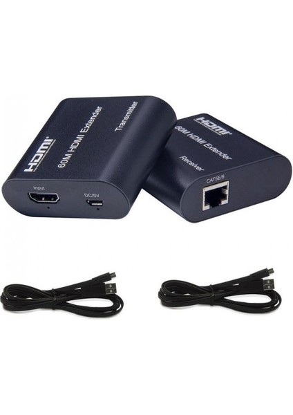 60M Hdmı Extender HDMI Alıcı Verici Cat6 Genişletici 1080P Hdmı Extender indirimleri