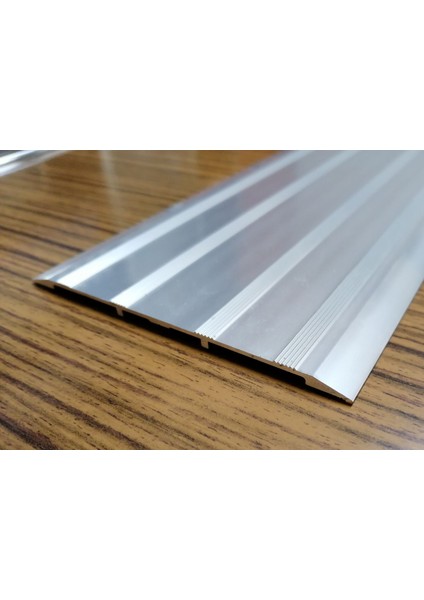 Alüminyum Geniş Eşik Profili - Parke Zemin Geçiş Profili - Parlak Gümüş Gri 85 cm indirimleri