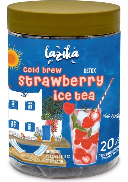 Soğuk Demleme Çilekli Detox Soğuk Çay