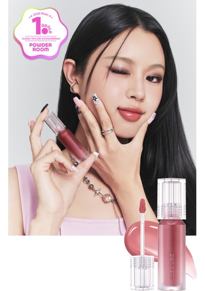 Doğal Tonlarda, Uzun Süre Kalıcı, Işıltılı Tint PERIPERA Water Bare Tint (11 Hip Rose) (Hip Gray) modelleri