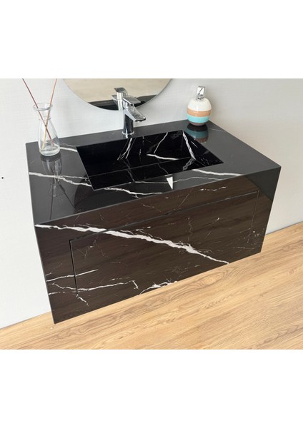 Porselen Banyo Lavabosu - Siyah L08 fiyatları