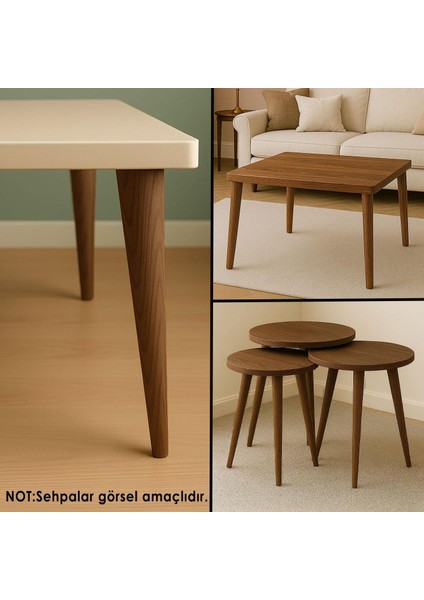 Ahşap Ayak 35 cm Ceviz M8 Civatalı Bağlantı Aparatlı Mobilya Tabure Sehpa Masa Destek Ayağı indirimleri
