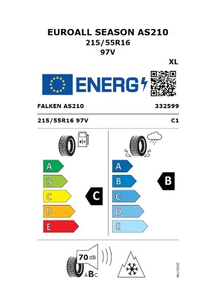 215/55 R16 97V Xl Euroall Season AS210 Oto Dört Mevsim Lastiği ( Üretim Yılı : 2025 ) fiyatları