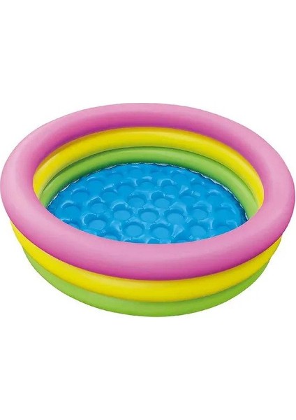 Mia 90X30 cm Şişme Tabanlı Bahçe Plaj Aile-Çocuk Havuzu ( Yükseklik30Cm)