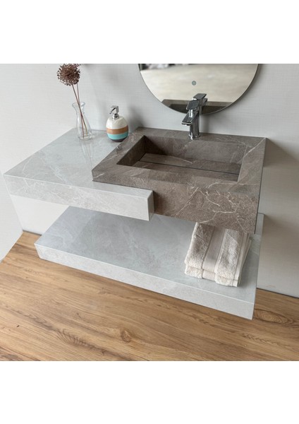 Porselen Banyo Lavabosu -Beyazgri L09 fiyatları