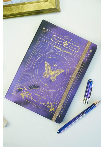 Sert Kapak A5 Akademik Ajanda 2025-2026.LASTIKLI