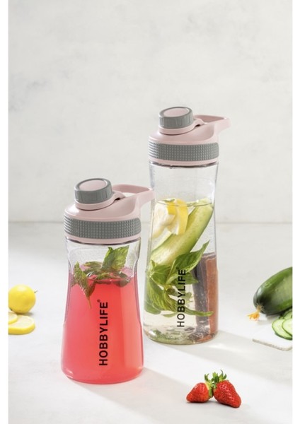 Şeffaf Spor Okul Ofis Su Matarası Suluk 530ML (5PP En Güvenilir Plastik Sınıfı)