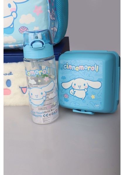 Ile Yeni Sezon Lisanslı Cınnamorol Okul,termoslu Beslenme ve Kalem Çantası Ile 500 ml Matara ve 2 Katlı Beslenme Kabı / Lunch Box "ıslak Mendil Hediyeli" modelleri