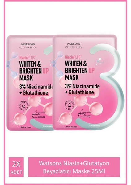 Niasin+Glutatyon Beyazlatıcı Maske 25 ml x 2