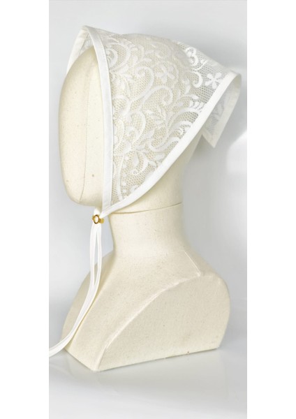 Betty Bands Krem Nakış Desenli Yazlık Bandana – Bağlamalı Model Üçgen Bağcıklı Form modelleri