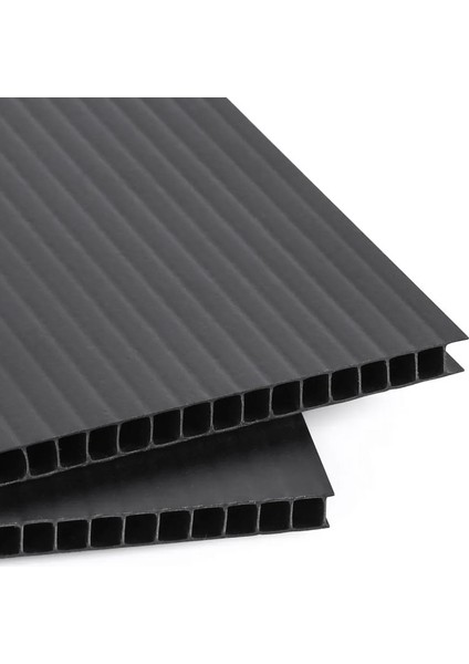 Pp Oluklu Levha Siyah 150X110 cm 5mm (3'lü Paket)