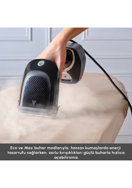 Vantuz Multisteam Led Ekranlı Buharlı Dikey Ütü Black 320 Ml fırsatları