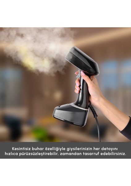Vantuz Multisteam Led Ekranlı Buharlı Dikey Ütü Black 320 Ml indirimleri