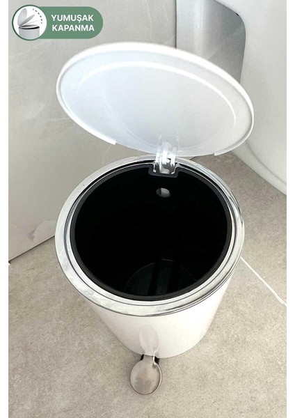 Lenox Pedallı Çöp Kovası Beyaz 5 Lt fırsatları