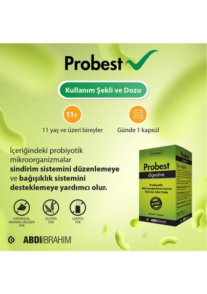 Energy Vitamin ve Mineral Kompleksi 30 Tablet + Probest Digestive Probiyotik 20 Kapsül fırsatları