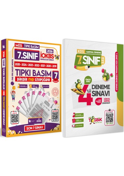 2025 7.Sınıf YENİ SİSTEM İOKBS BURSLULUK Tıpkı Basım ve Sarmal Deneme Seti Türkiye Geneli D. Çözümlü