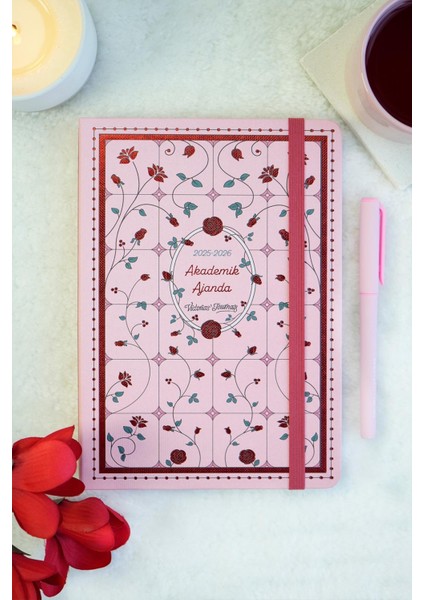 Sert Kapak A5 Akademik Ajanda 2025-2026.LASTIKLI