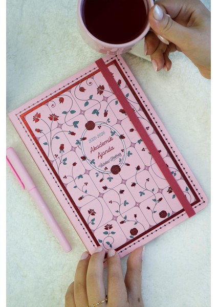 Sert Kapak A5 Akademik Ajanda 2025-2026.LASTIKLI modelleri