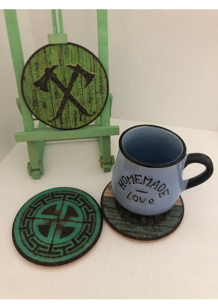 El Yakması Ahşap Bardak Altlığı modelleri