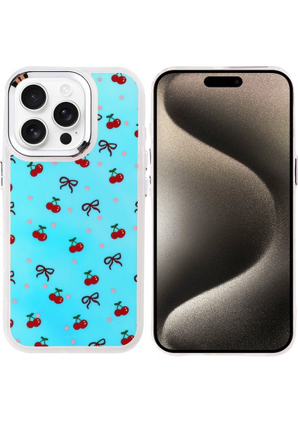 iPhone 15 Pro Kılıf Airbag Tasarımlı F10T Hadra Kapak - Kiraz