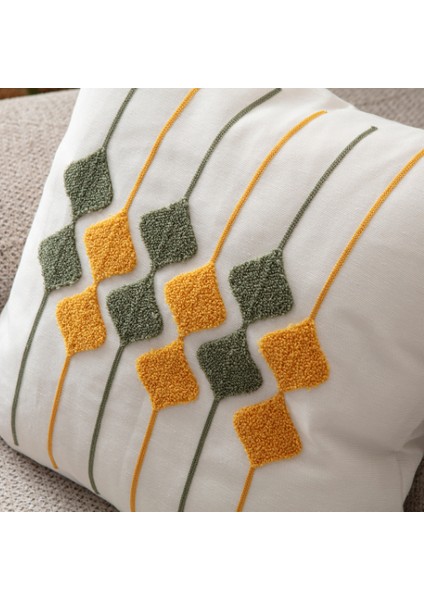 Comfort Punch Desenli Kırlent Kılıfı Kare Dekoratif Bohem Nakışlı Koltuk Yastık Kılıfı Panç 45X45 fiyatları