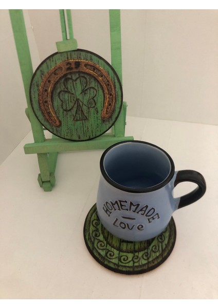 El Yakması Ahşap Bardak Altlığı modelleri