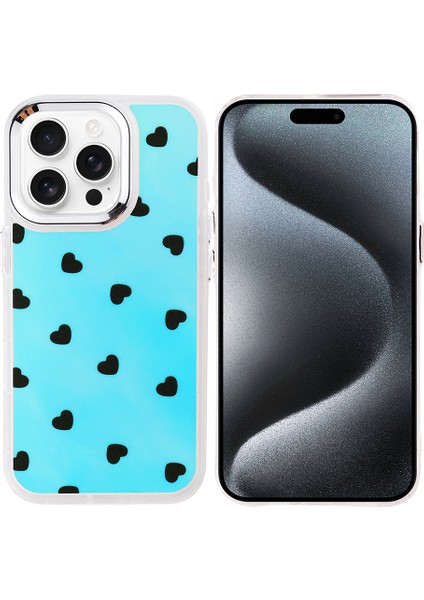 iPhone 15 Pro Max Kılıf Airbag Tasarımlı F10T Hadra Kapak - Kalp