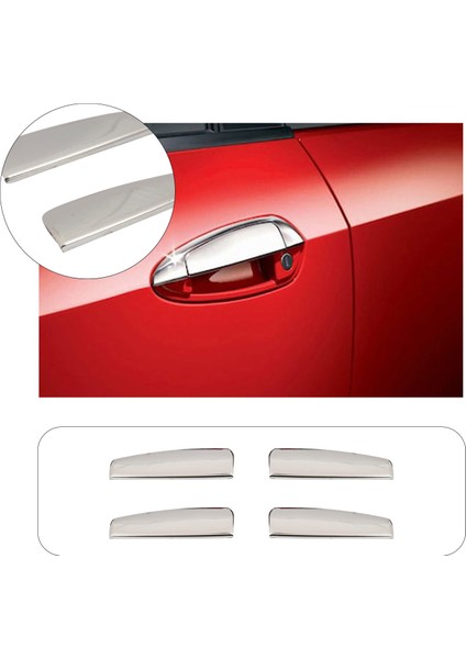 Fiat Punto Uyumlu 2005-2018 Krom Kapı Kolu 4 Kapı Paslanmaz Çelik