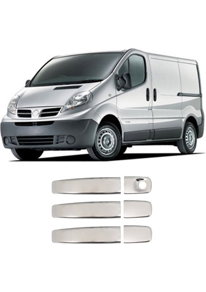 Nissan Primastar Uyumlu 2001-2014 Krom Kapı Kolu 3 Kapı Paslanmaz Çelik