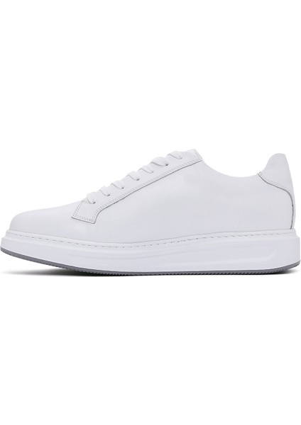 Erkek Beyaz Bağcıklı Deri Sneaker 25WFD610018 fiyatları