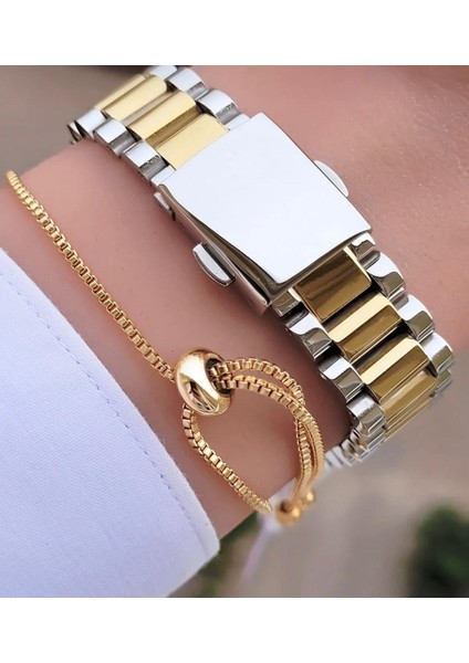 Rolex Kasa Çelik Kadın Kol Saati+Bileklik Hediye modelleri