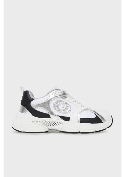 Ibitha Logolu Metalik Detaylı Kalın Taban Sneaker Ayakkabı FLTIBIELE12 Bayan Ayakkabı Fltıbı ELE12 Whblk