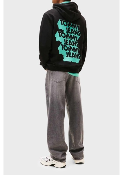 Grafik Logo Baskılı Pamuklu Regular Fit Kapüşonlu Sweat Erkek Sweat DM0DM21625 Bds fiyatları